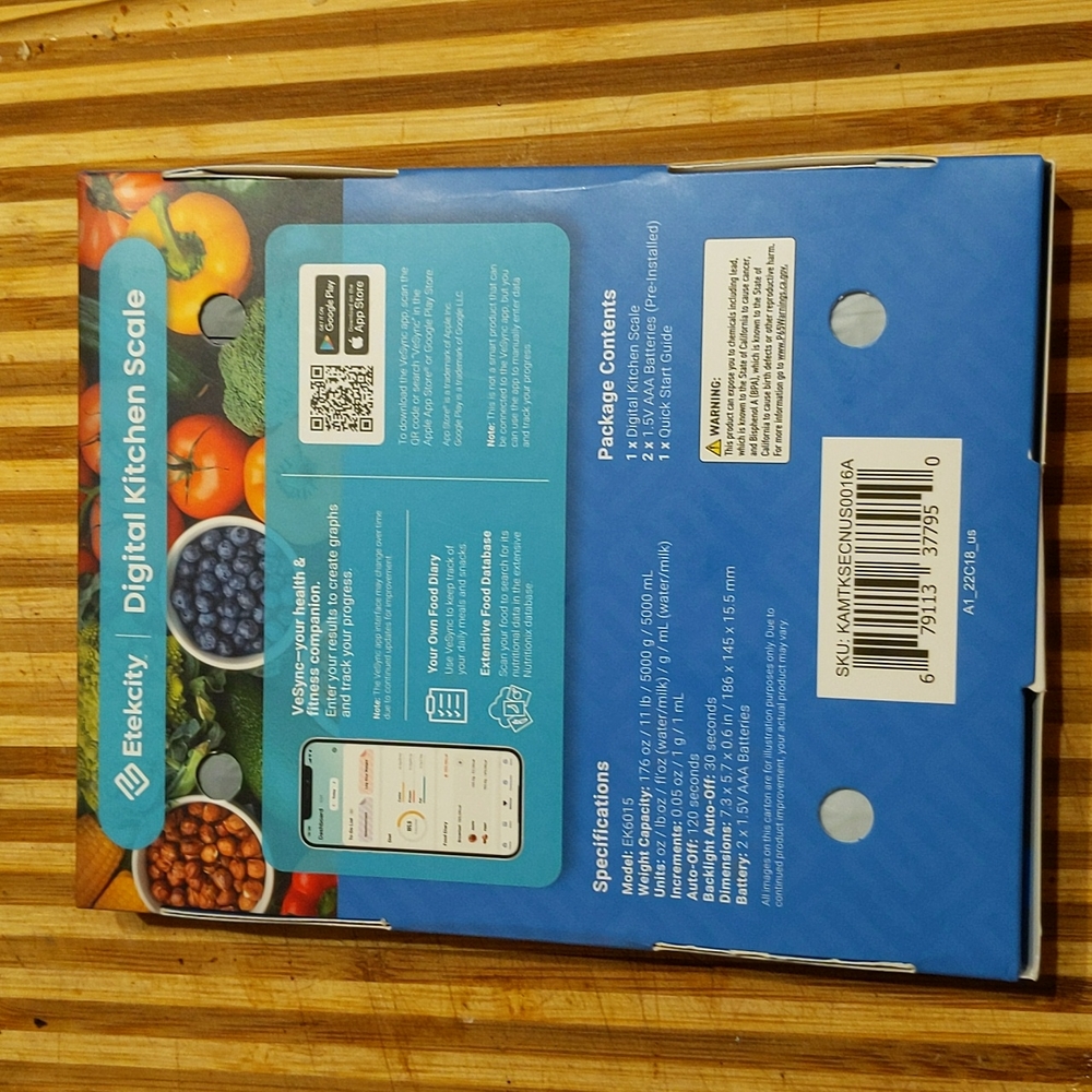 Etekcity Digital Kitchen Scale - Picture 2 of 3